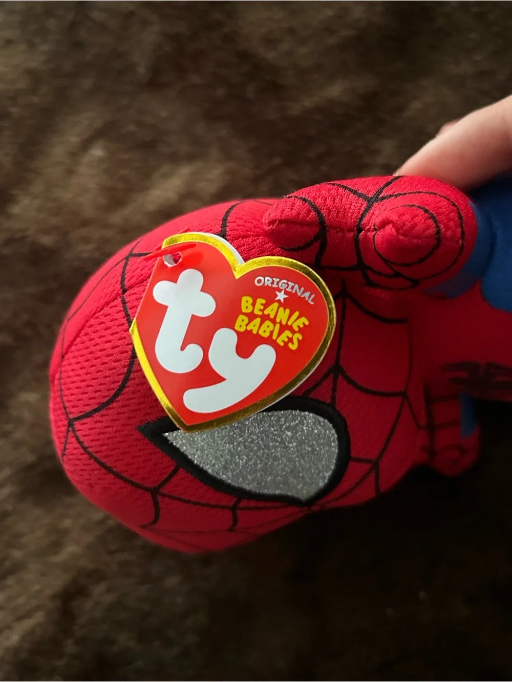 Ty Red & Blue Spider-Themed Plush